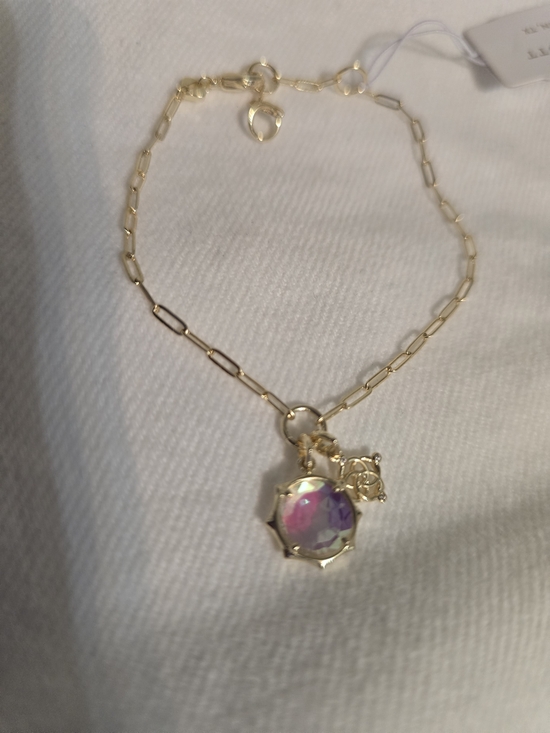 Kendra Scott Jewelry - Kendra Scott Gold Link Necklace with Iridescent Pendant